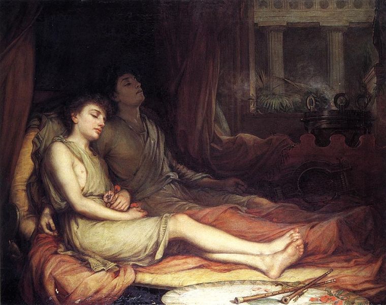 Le sommeil et son demi frère la mort, 1876, Waterhouse