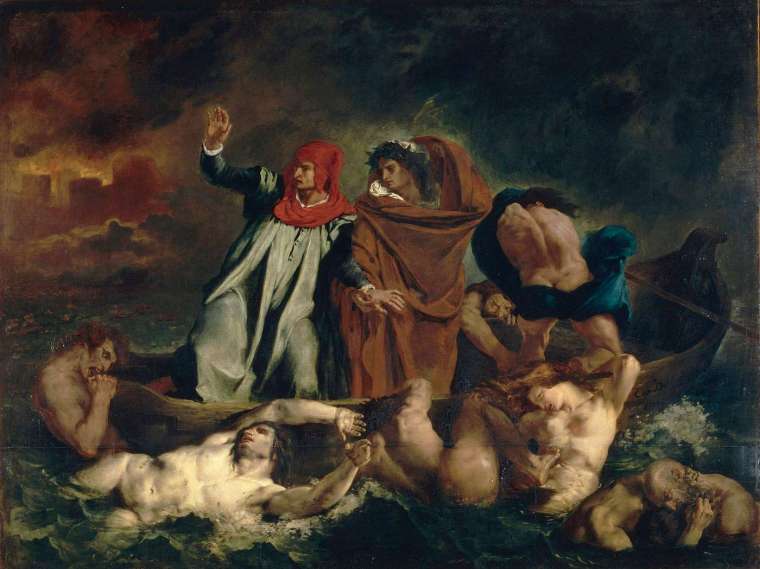 La Barque de Dante, Delacroix, 1822