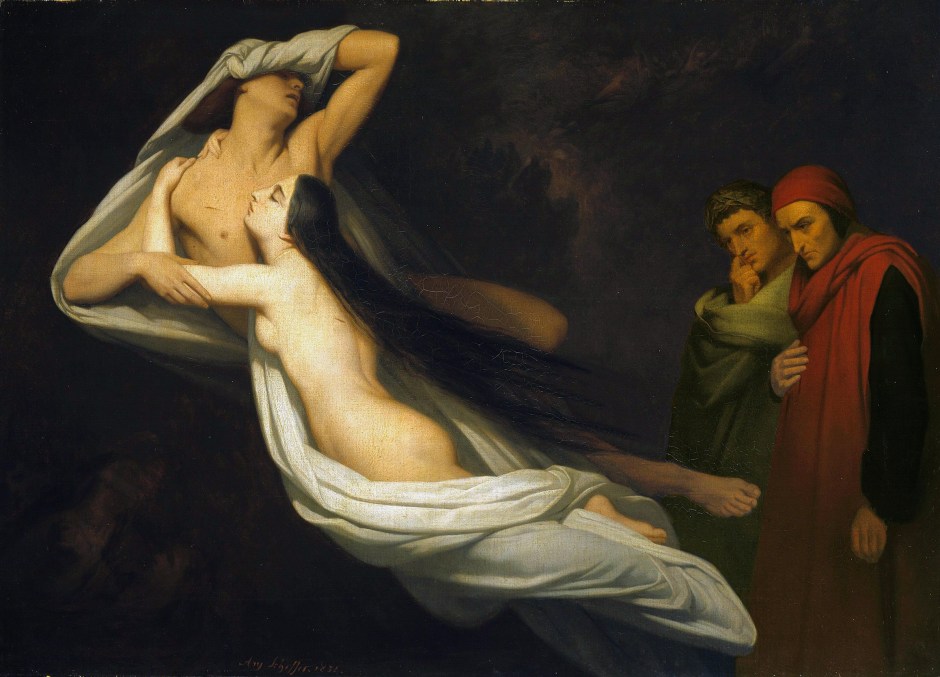 Les ombres de Francesca da Rimini et Paolo Malatesta, Ary Scheffer, 1855