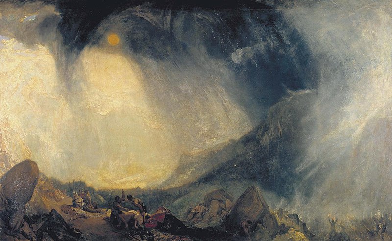 Hannibal traversant les Alpes, William Turner 1810-1812