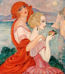Portrait de Lili Elbe et Gerda Wegener, par Gerda Wegener