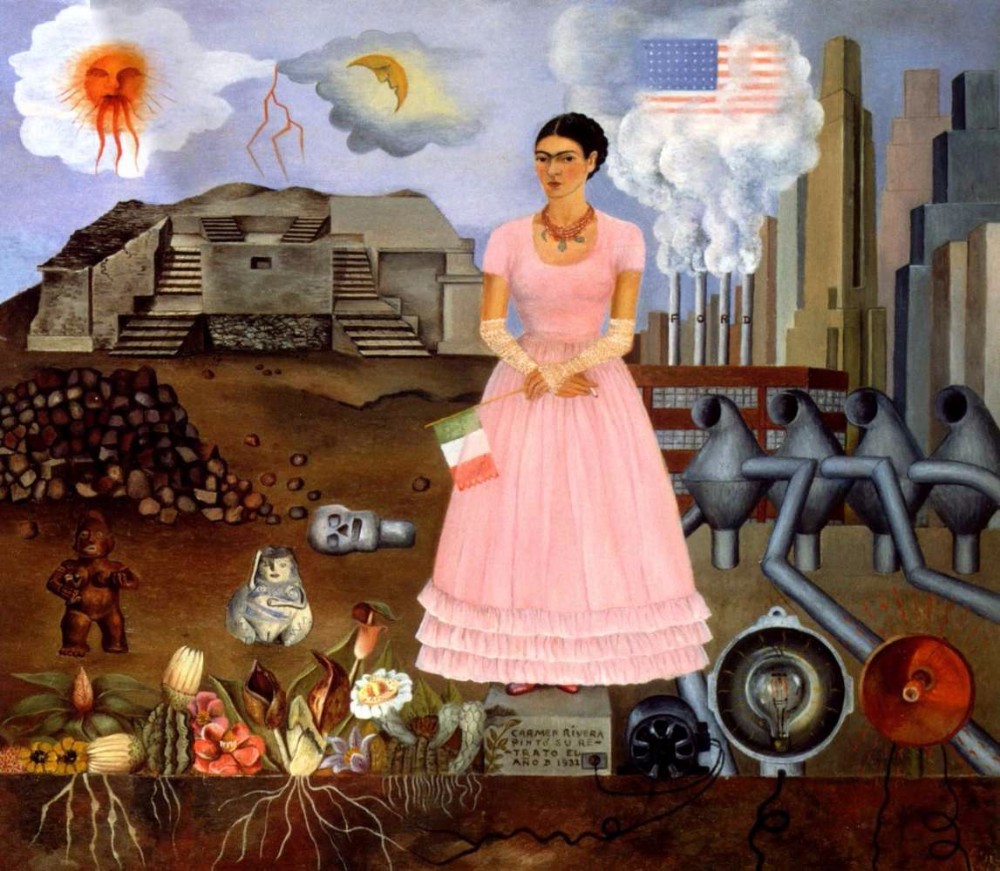 Autoportrait à la frontière entre le Mexique et les États-Unis, Frida Kahlo, 1933