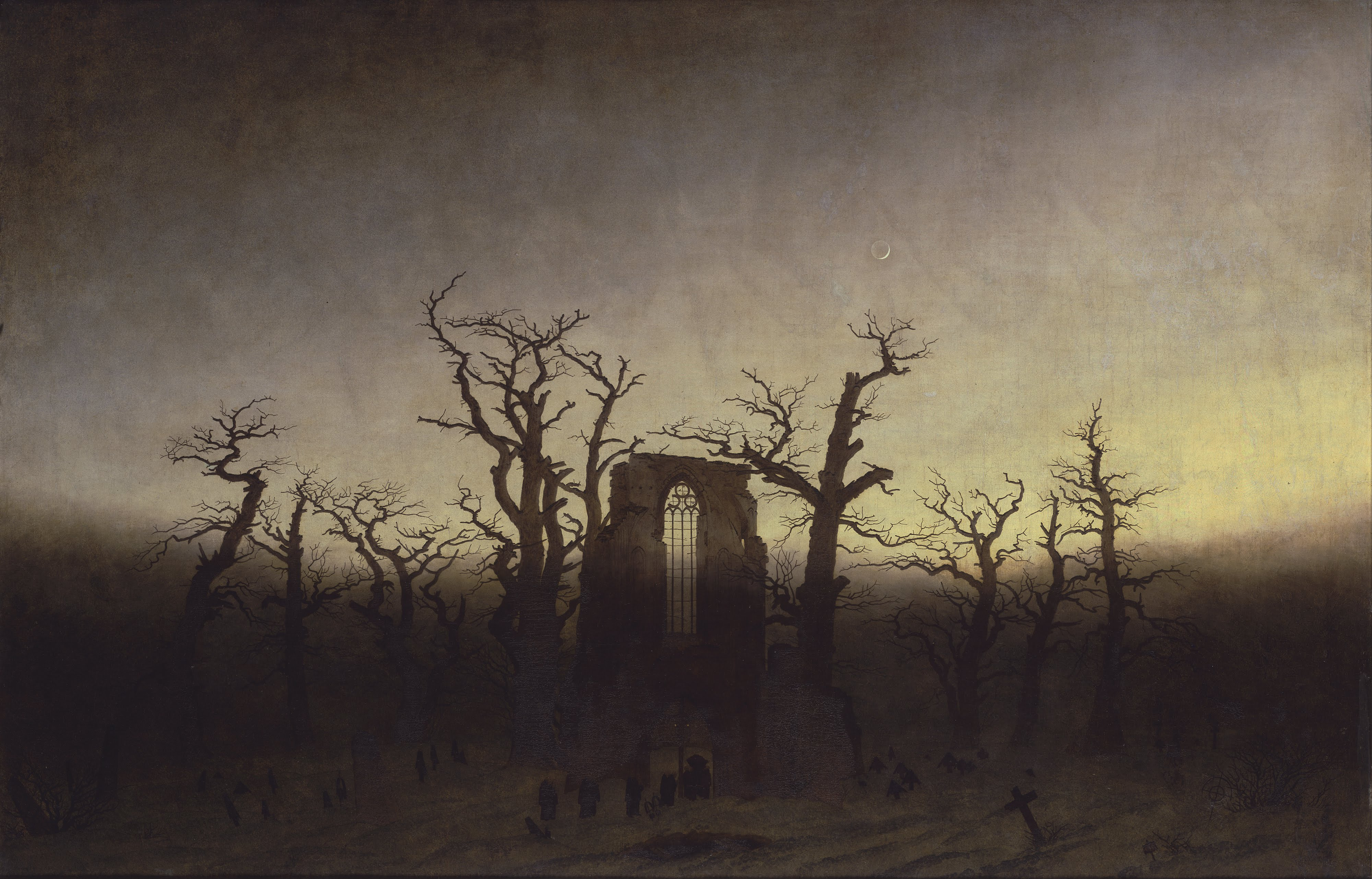 L'abbaye dans une forêt de chênes, Caspar Friedrich, 1810