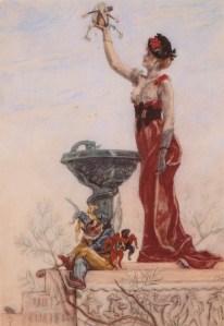 La Dame aux Pantins, Félicien Rops, 1877