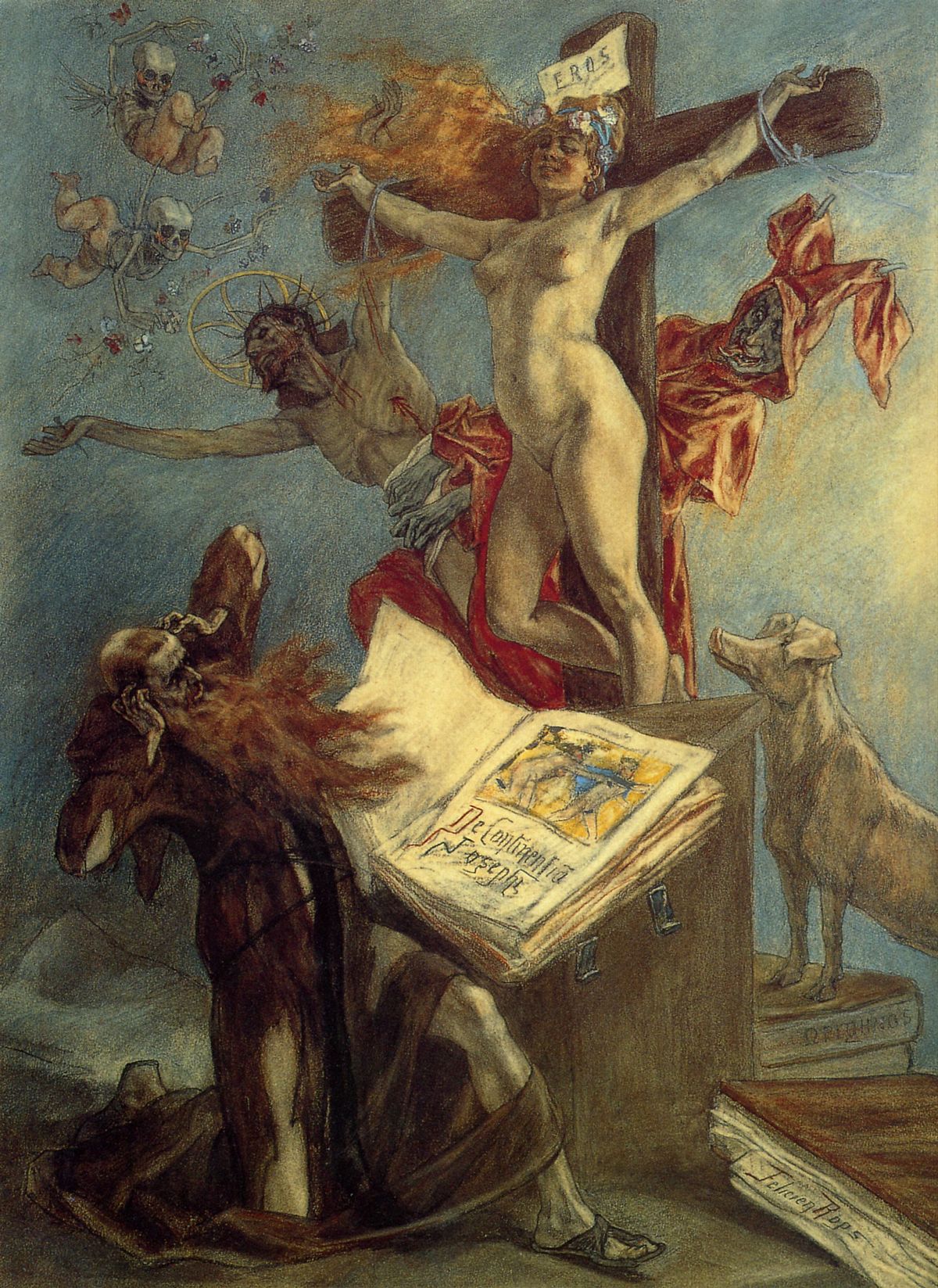 La Tentation de Saint Antoine, Félicien Rops, 1878