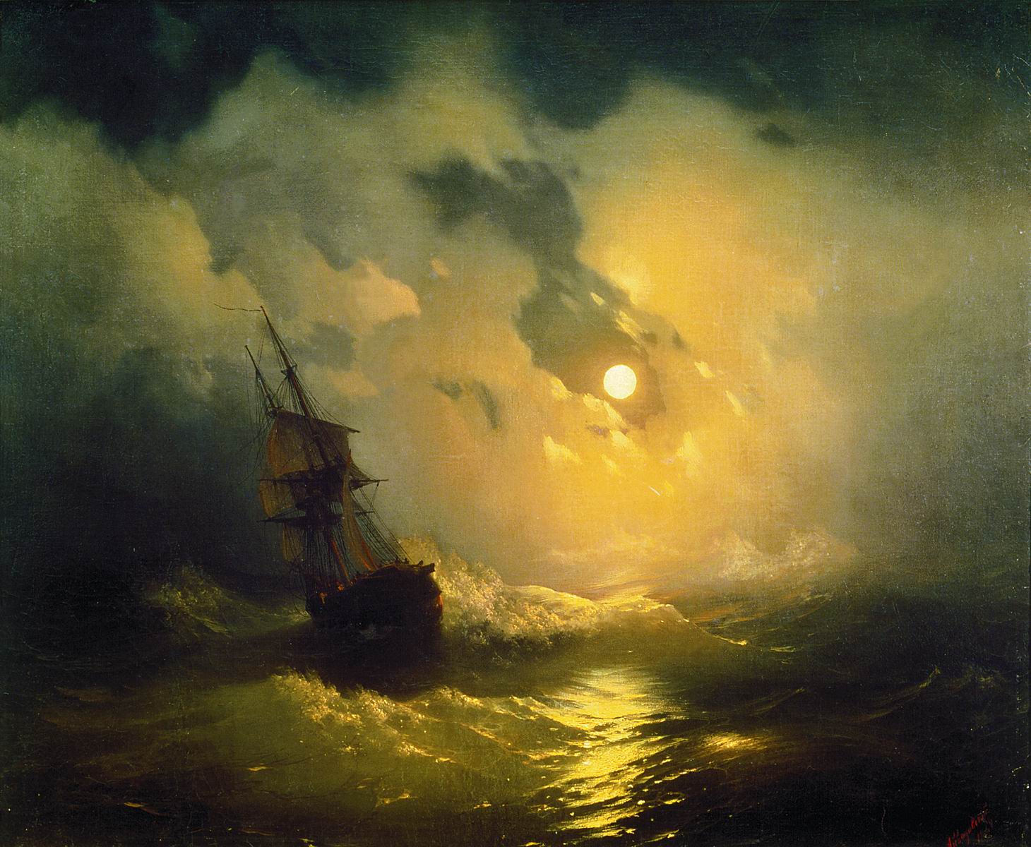 Tempête de mer, de nuit, 1849