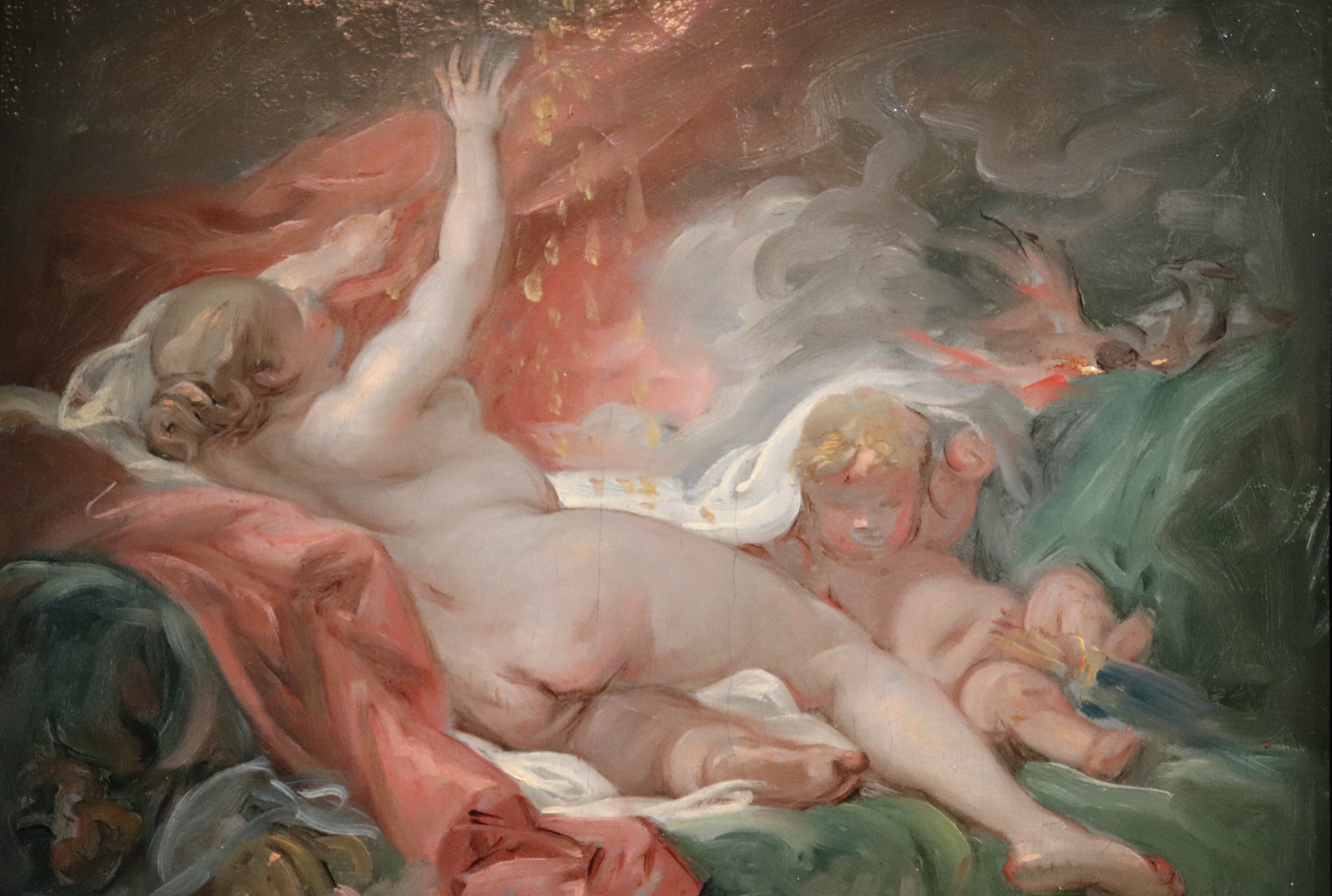 Danaé recevant la pluie d'or, Boucher, 1740