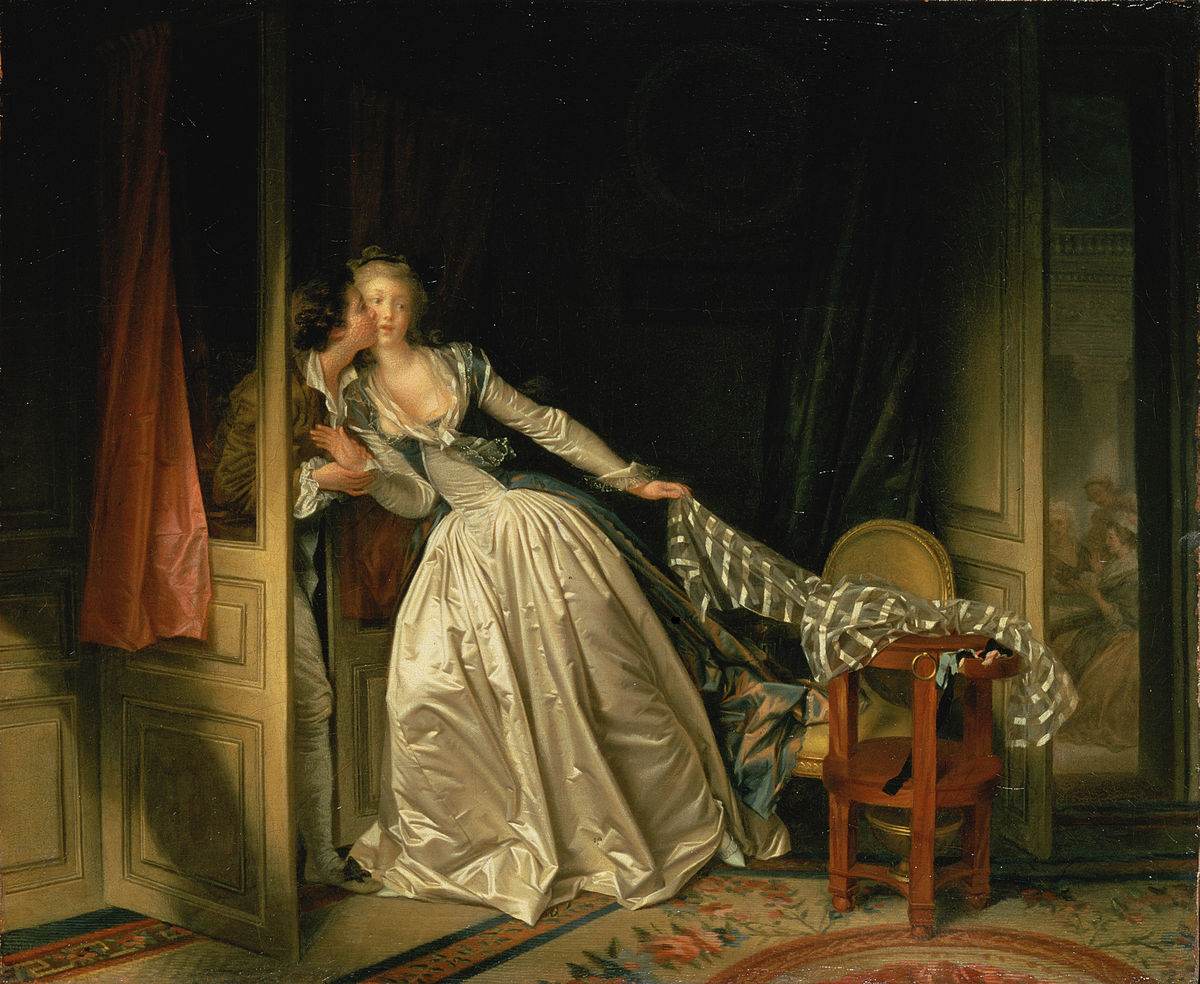 Le baiser à la dérobée, Jean-Honoré Fragonard, 1787