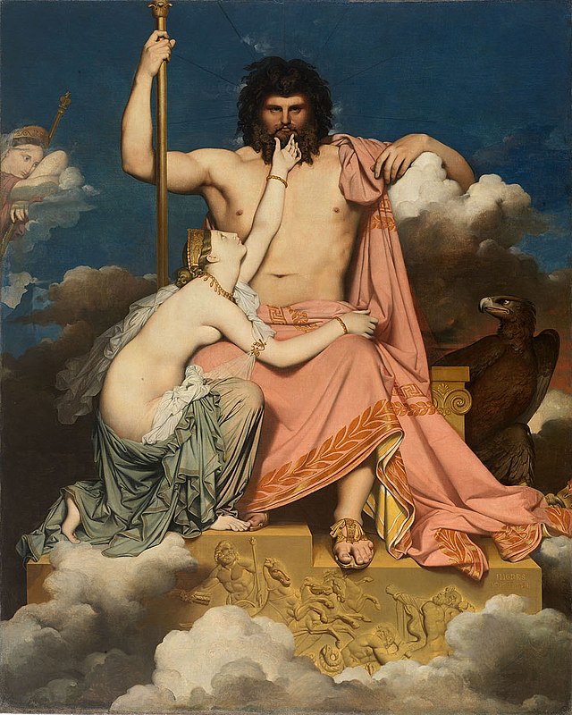 Jupiter et Thétis, Ingres, 1811