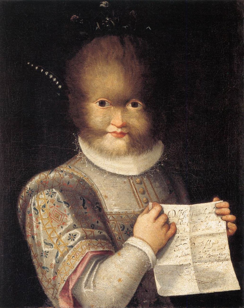 Portrait de Tognina Gonsalvus par Lavinia Fontana, vers 1583