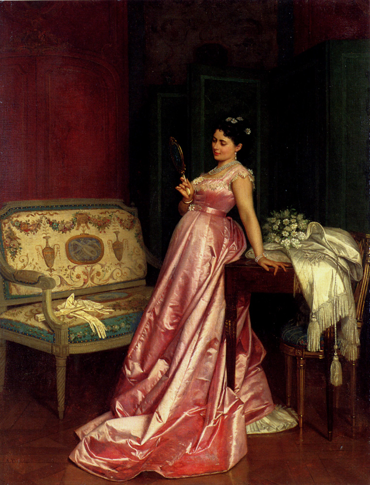 Le miroir, Auguste Toulmouche, 1868